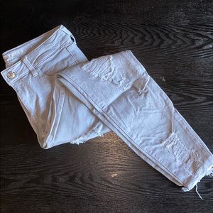 American eagle distressed grey jeans